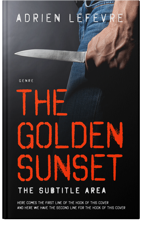 Front view of Red Damask #29455 - Premade Mystery & Thriller & Suspense Book Cover