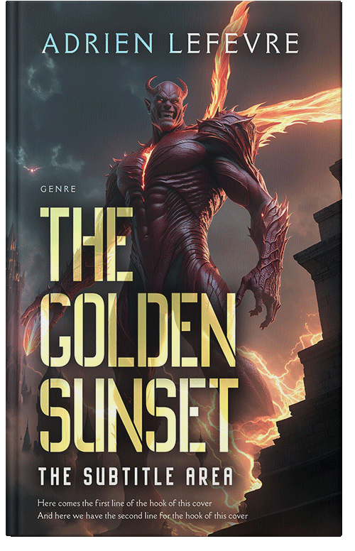 Front view of Thunder #29475 - Premade Fantasy Book Cover