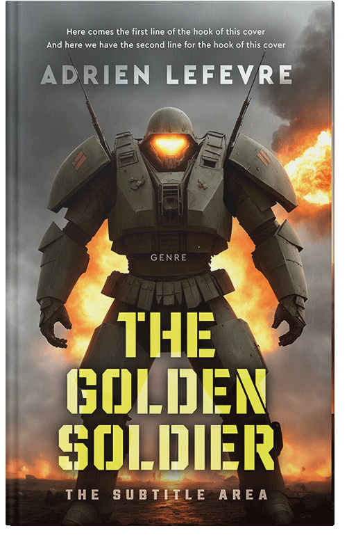 Front view of Premade Historical Book Cover - Taupe