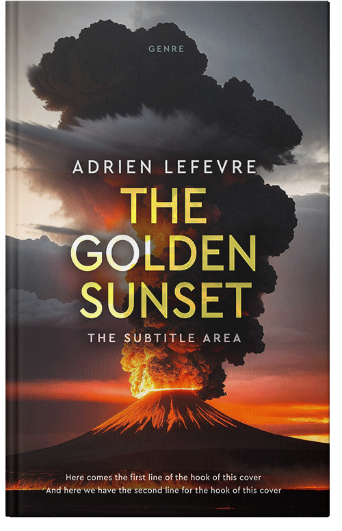 Front view of Cocoa Brown #29486 - Premade Action & Adventure Book Cover