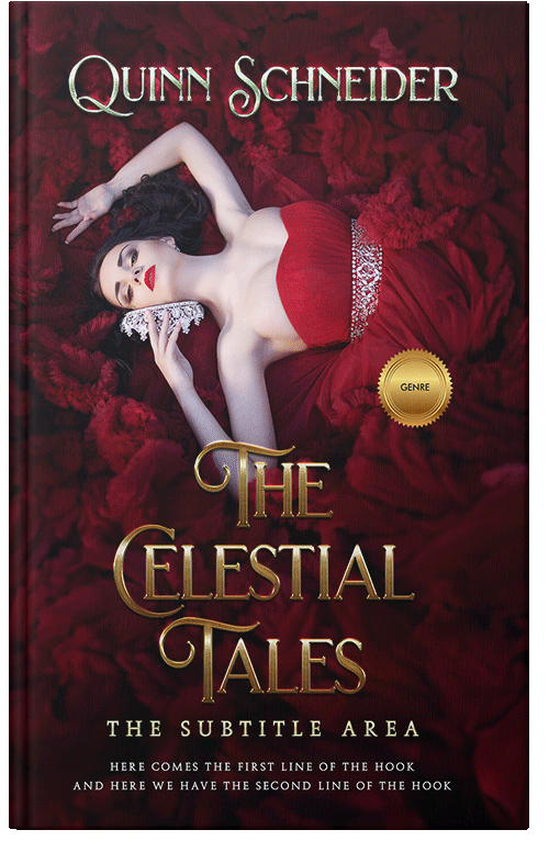 Front view of Premade Chick Lit Book Cover - Aubergine