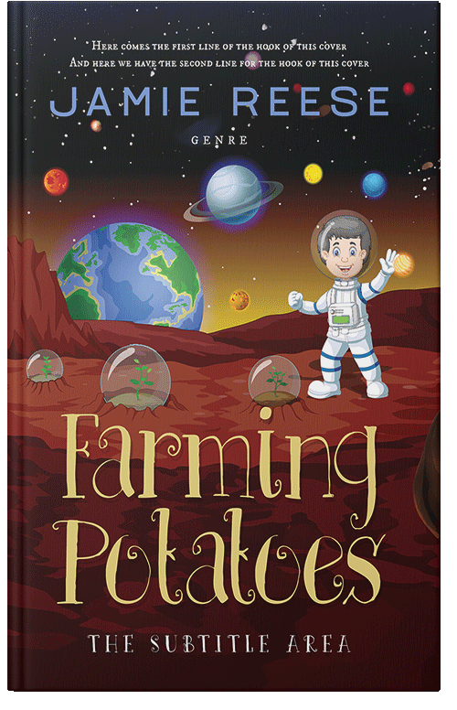 Front view of Premade Children's Book Cover - Coffee Bean