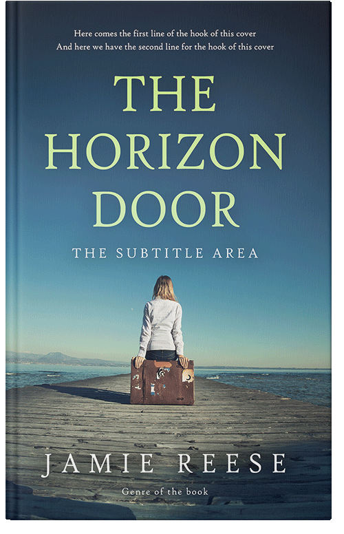 Front view of Premade Travel Book Cover - Blue Bayoux