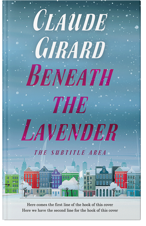 Front view of Premade Literary Fiction Book Cover - Hippie Blue