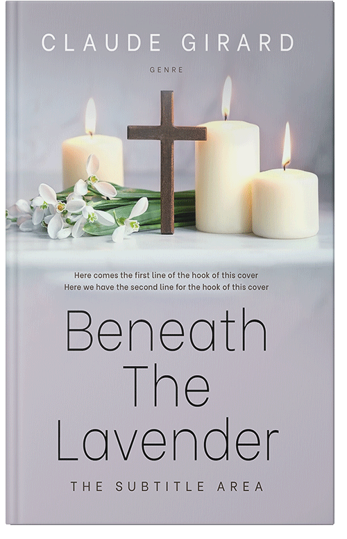 Front view of Premade Religion & Spirituality Book Cover - French Gray