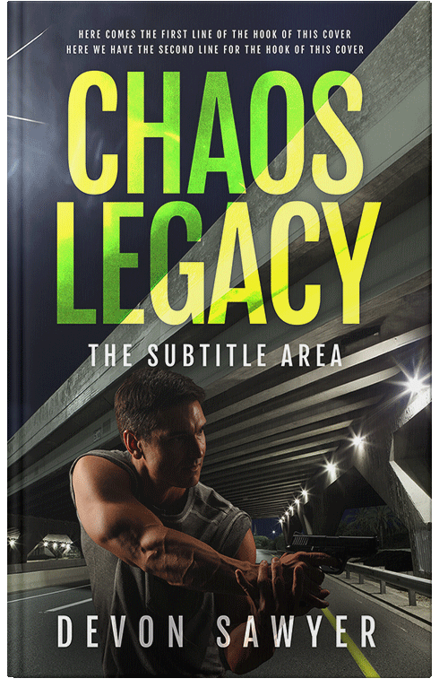 Front view of Shark #29990 - Premade Action & Adventure Book Cover