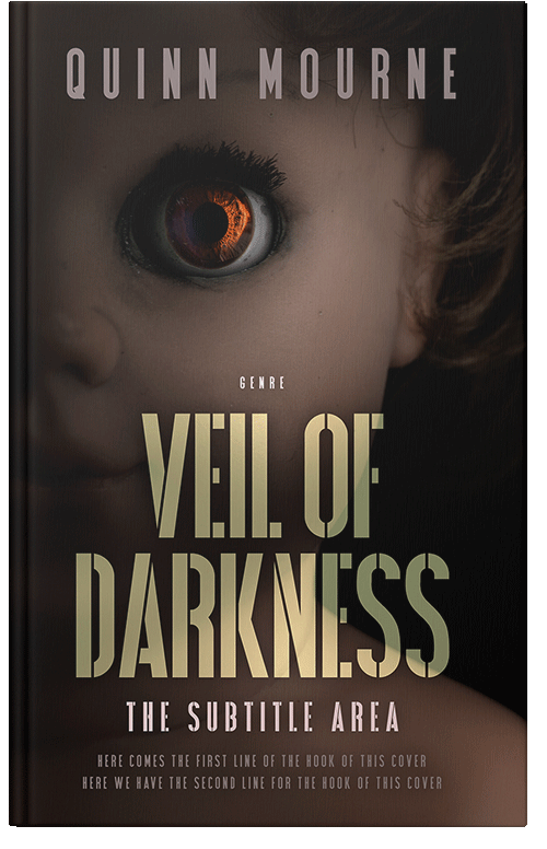 Front view of Premade Horror Book Cover - Oil