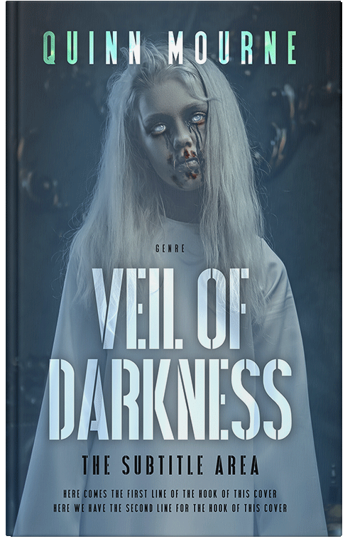 Front view of Premade Horror Book Cover - Blue Bayoux