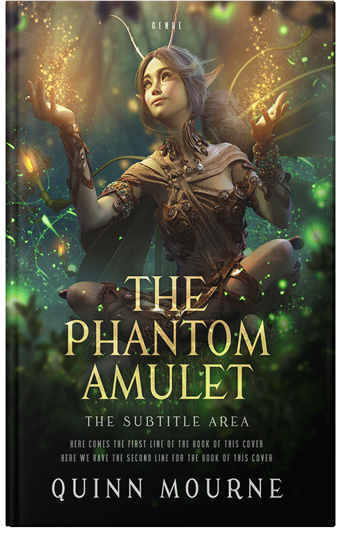 Front view of Premade Fantasy Book Cover - Log Cabin