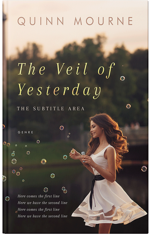 Front view of Double Spanish White #30063 - Premade Chick Lit Book Cover