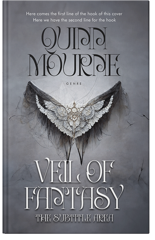 Front view of Storm Gray #30095 - Premade Fantasy Book Cover