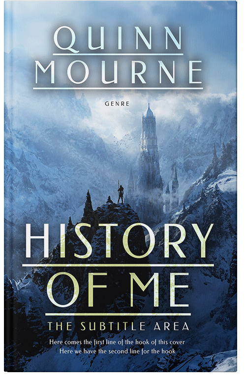 Front view of Bermuda Gray #30132 - Premade Fantasy Book Cover