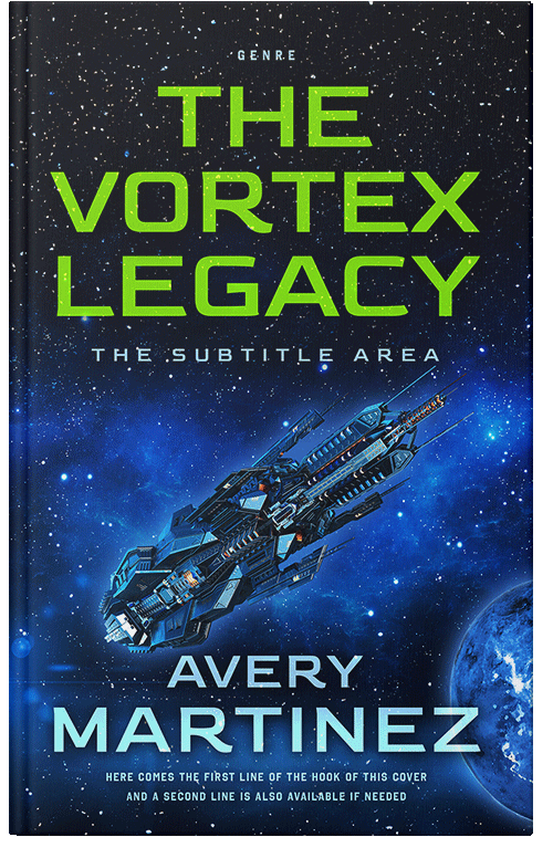 Front view of Black Pearl #30331 - Premade Science Fiction Book Cover