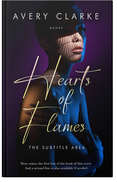 Front view of Premade Erotica Book Cover - Black