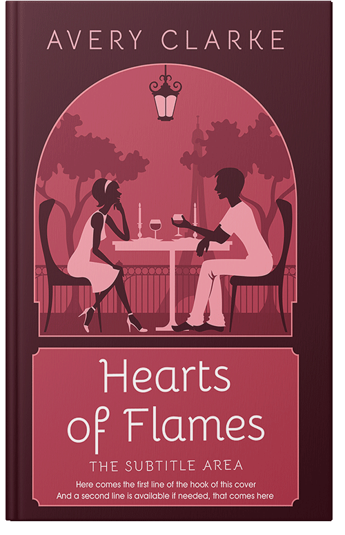 Front view of Premade Romance Book Cover - Hippie Pink