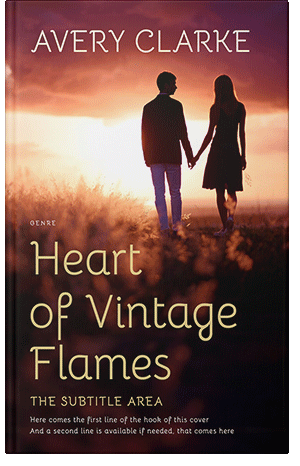 Pre Made Book Cover Gold Sand