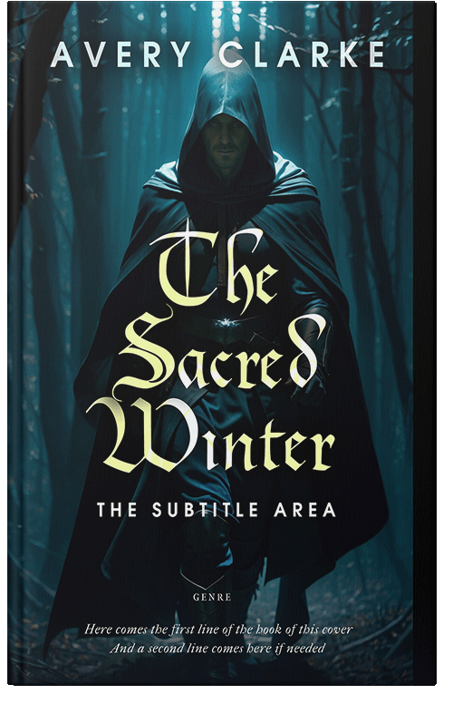 Front view of Premade Religion & Spirituality Book Cover - Black Pearl