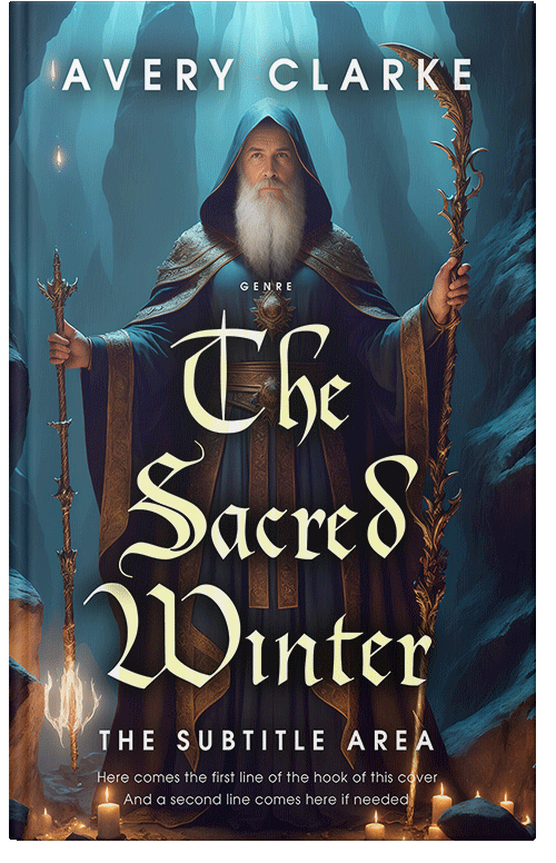 Front view of Shark #30459 - Premade Fantasy Book Cover