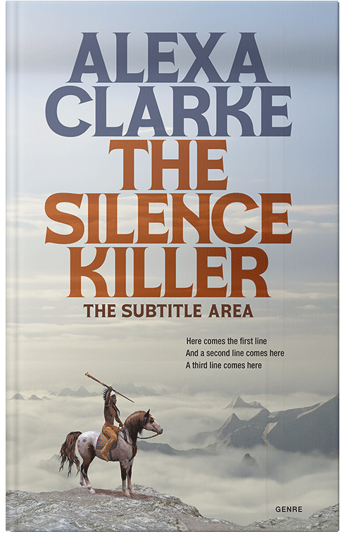 Front view of Premade Western Book Cover - Pumice