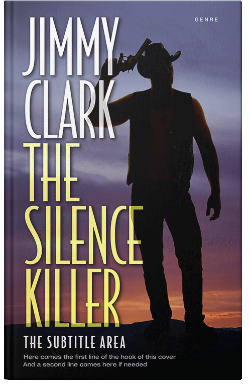 Front view of Premade Western Book Cover - Blackcurrant