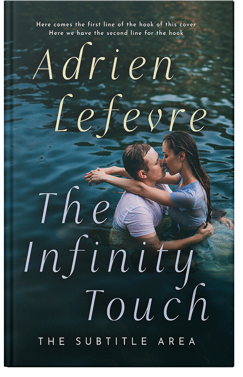 Front view of Premade Romance Book Cover - Black