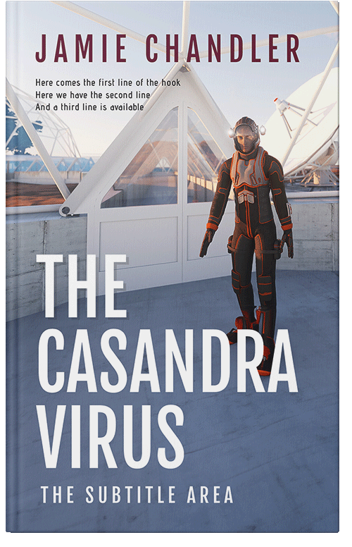 Front view of Premade Science Fiction Book Cover - Slate Gray