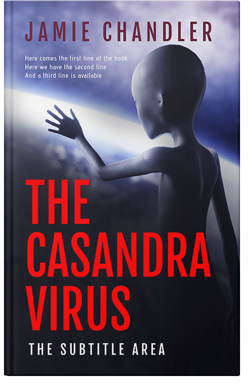 Front view of Premade Science Fiction Book Cover - New York Pink