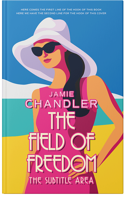 Front view of Curious Blue #30931 - Premade Travel Book Cover