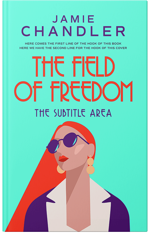 Front view of Aquamarine #30933 - Premade Abstract Book Cover