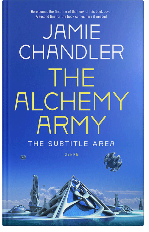 Front view of Cerulean Blue #30976 - Premade Science Fiction Book Cover