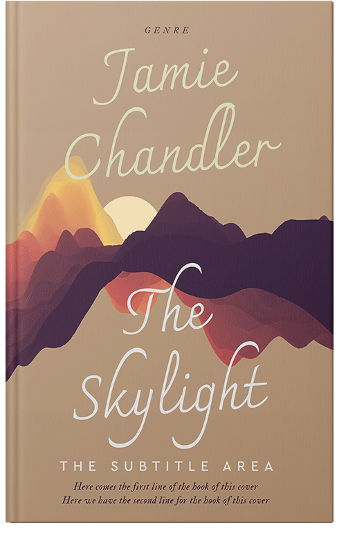 Front view of Premade Abstract Book Cover - Indian Khaki