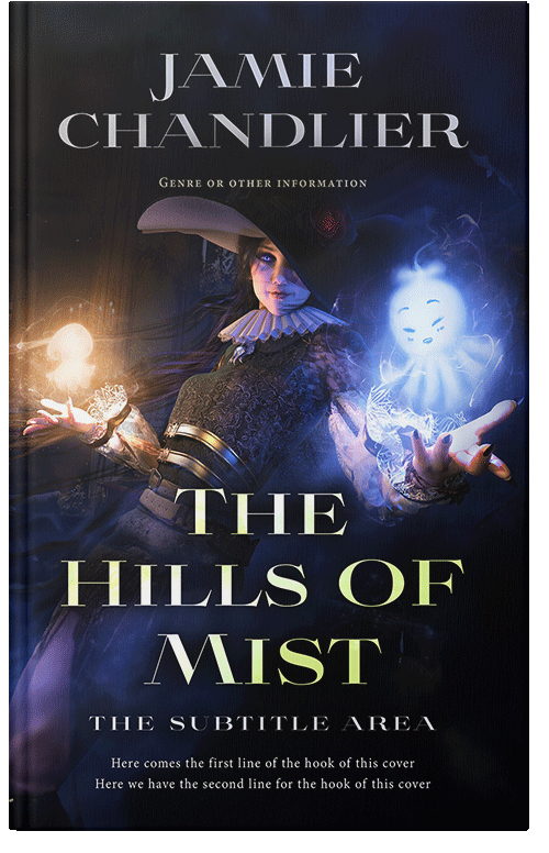 Front view of Silver Rust #31072 - Premade Fantasy Book Cover