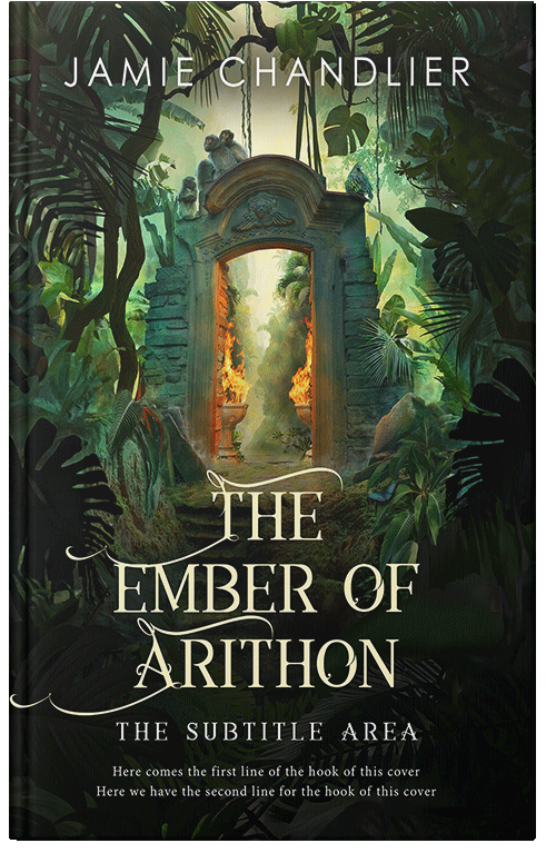 Front view of Premade Fantasy Book Cover - Hunter Green