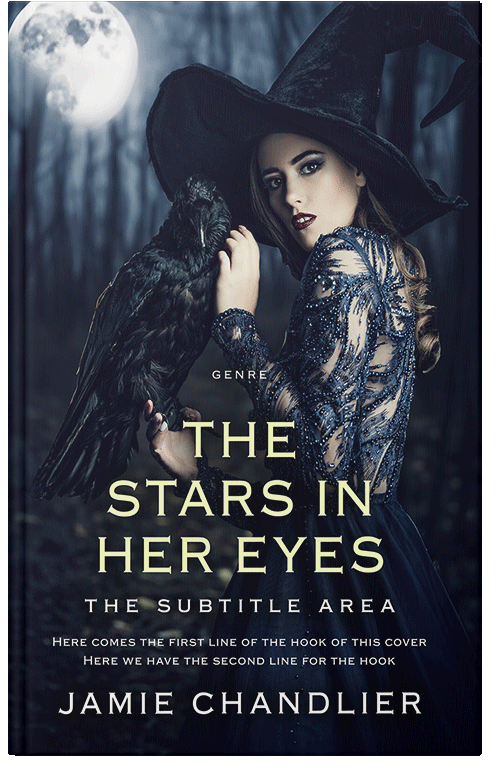 Front view of Ebony #31233 - Premade Fantasy Book Cover