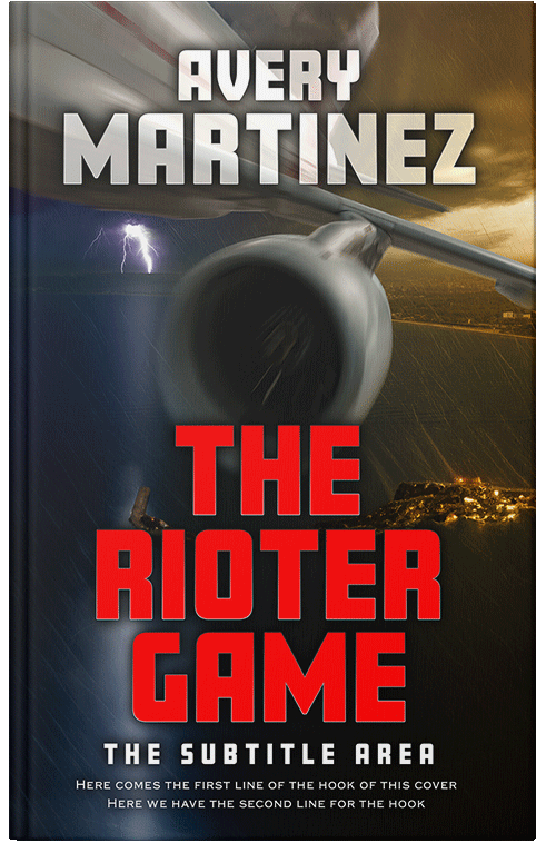 Front view of Premade Action & Adventure Book Cover - Burnt Sienna