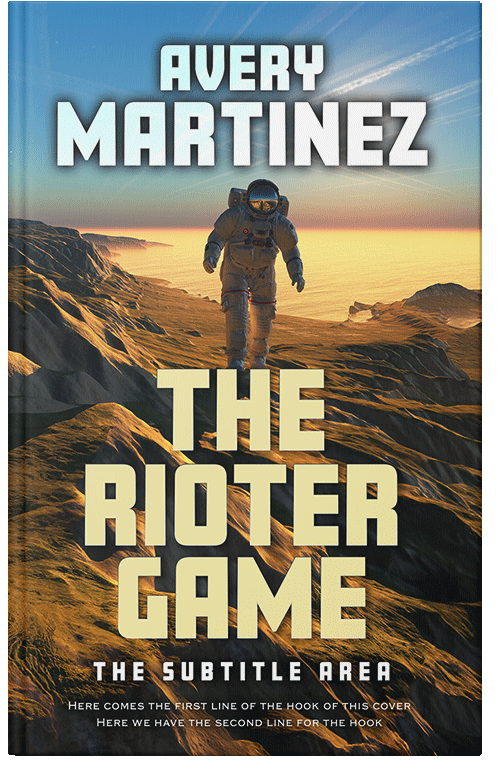 Front view of Double Colonial White #31254 - Premade Science Fiction Book Cover