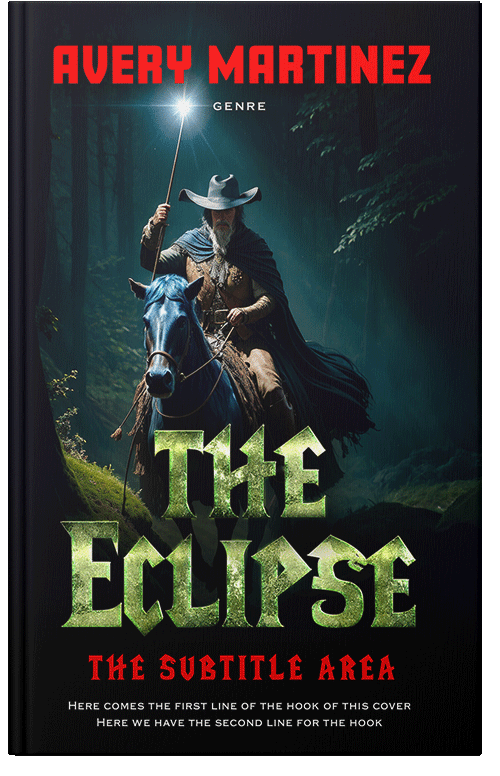 Front view of Black Bean #31265 - Premade Fantasy Book Cover