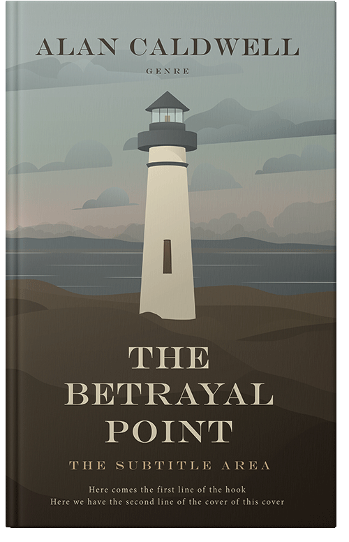 Front view of Taupe #31309 - Premade Literary Fiction Book Cover