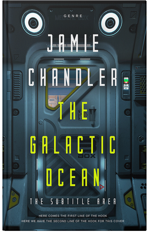 Front view of Premade Science Fiction Book Cover - Timber Green