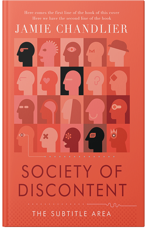 Front view of Burnt Sienna #31518 - Premade Abstract Book Cover