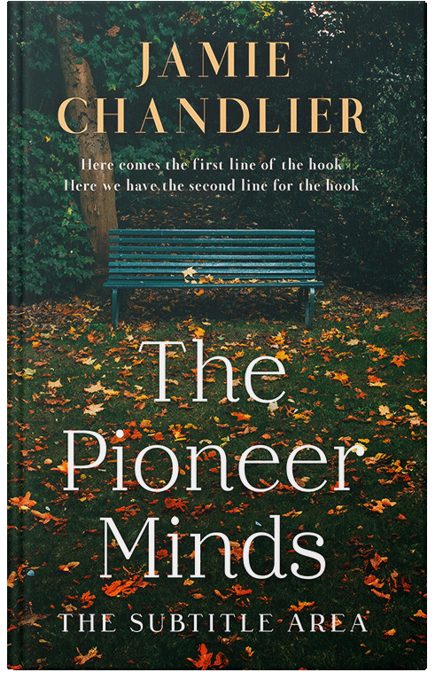 Front view of Premade Literary Fiction Book Cover - Hunter Green