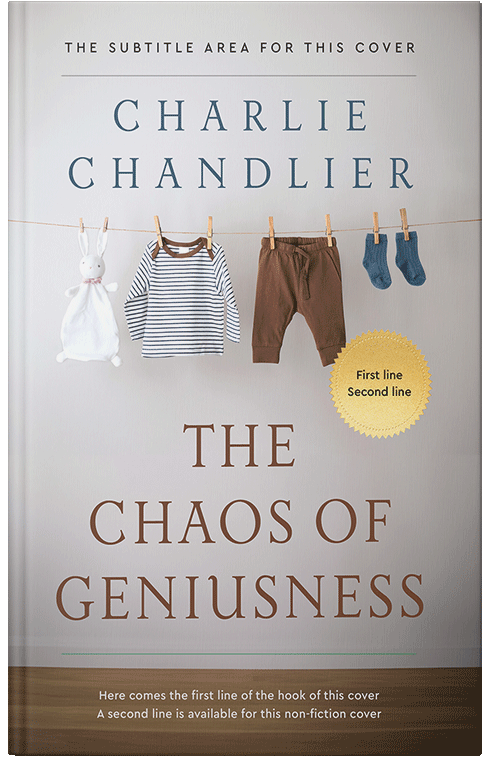 Front view of Premade Family & Parenting Book Cover - Timberwolf