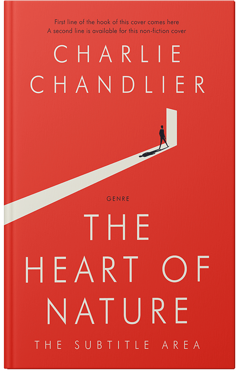 Front view of Premade Literary Fiction Book Cover - Alizarin Crimson