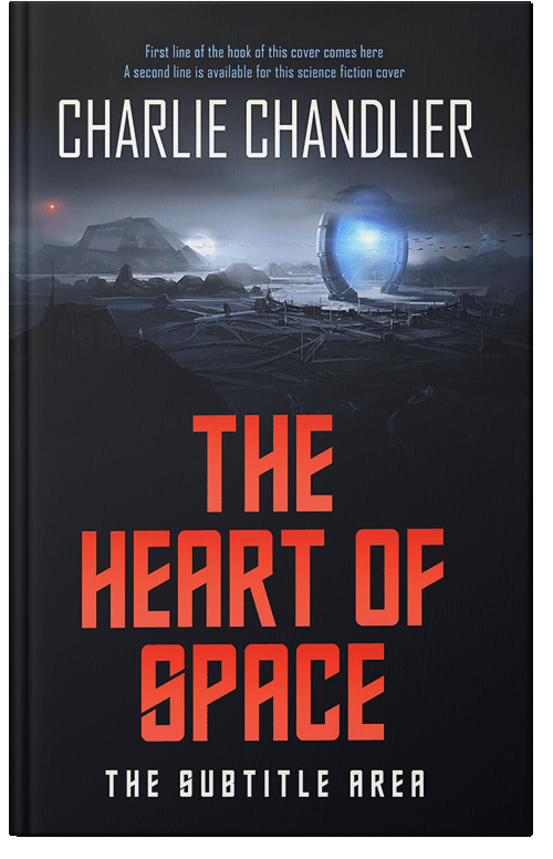 Front view of Premade Science Fiction Book Cover - Terracotta