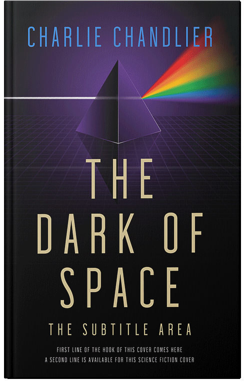 Front view of Premade Abstract Book Cover - Ebony