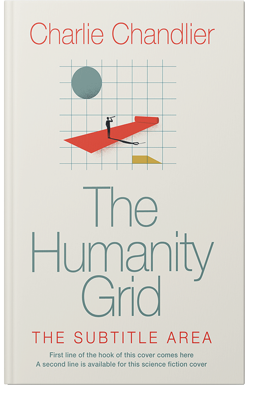 Front view of Premade Abstract Book Cover - White Rock