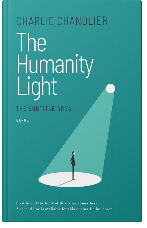 Front view of Premade Business Book Cover - Eastern Blue