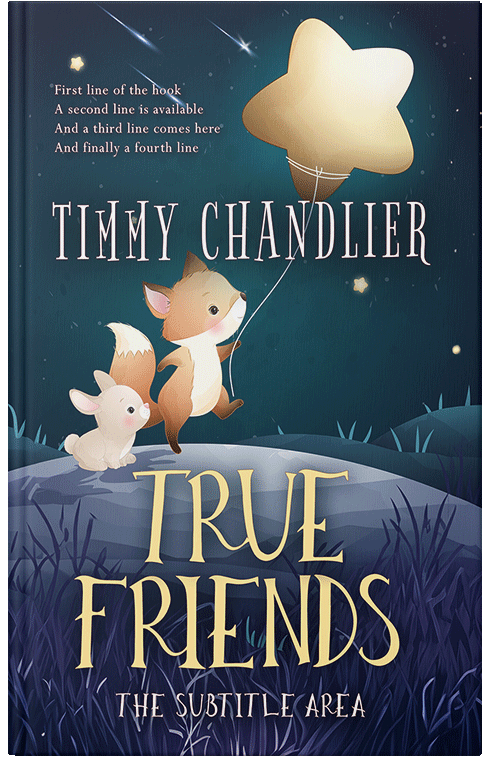 Front view of Premade Children's Book Cover - Grain Brown