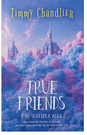 Pre Made Book Cover Blue Marguerite