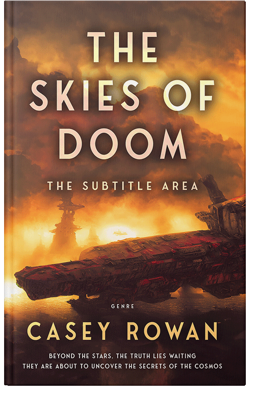 Front view of Premade Apocalyptica Book Cover - Cocoa Bean